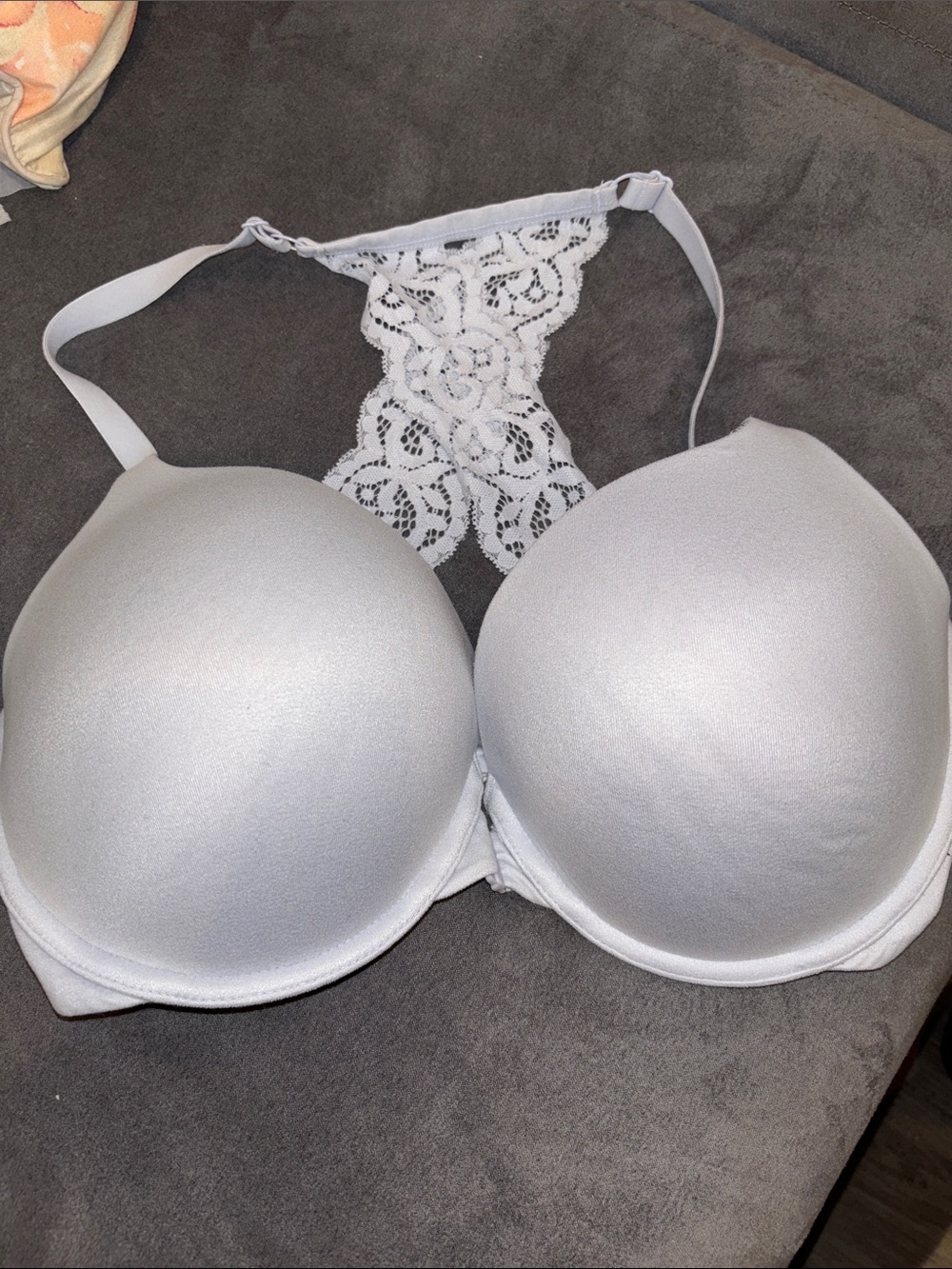 White Lace Racerback Push-Up Bra - Women Intimates & Sleepwear